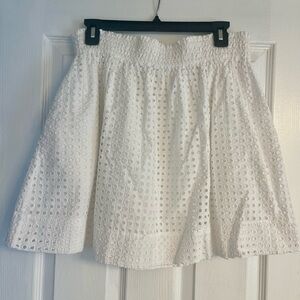 Kate Spade Ivory Eyelet Skater Skirt